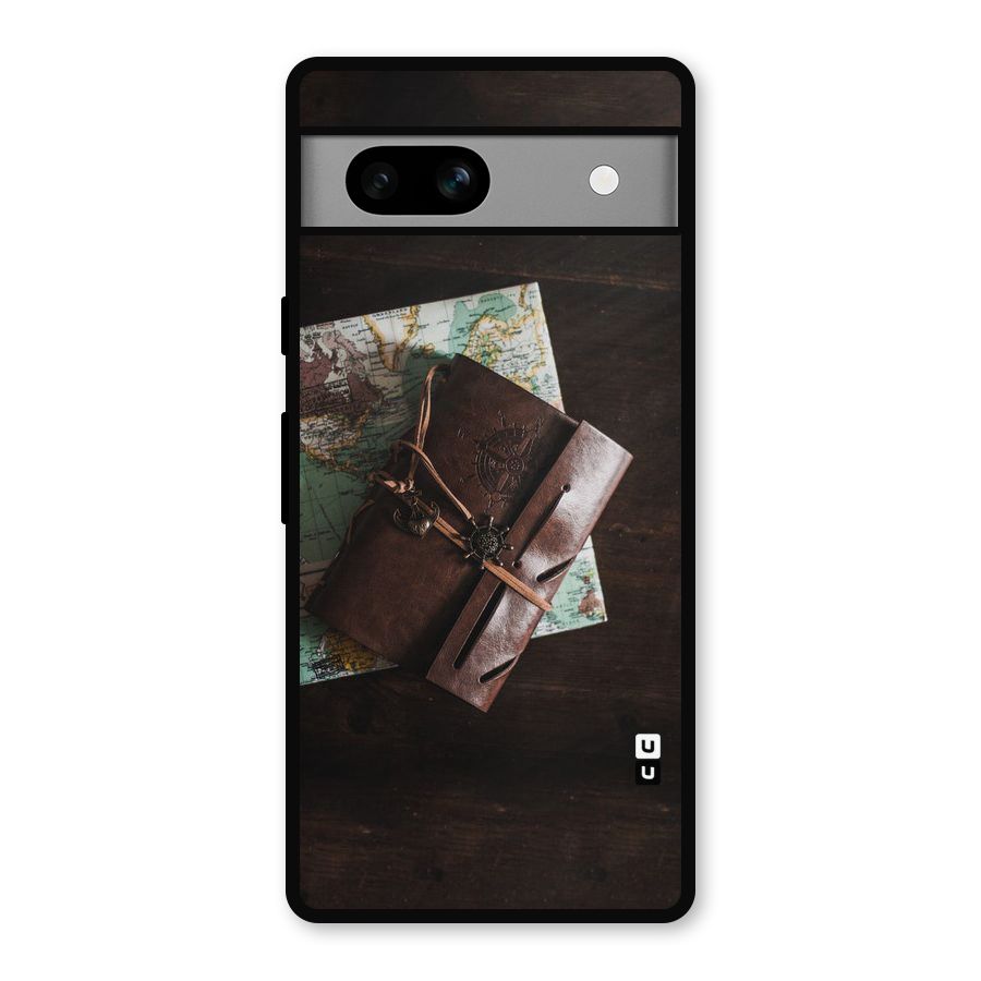 Map Journal Metal Back Case for Google Pixel 7a