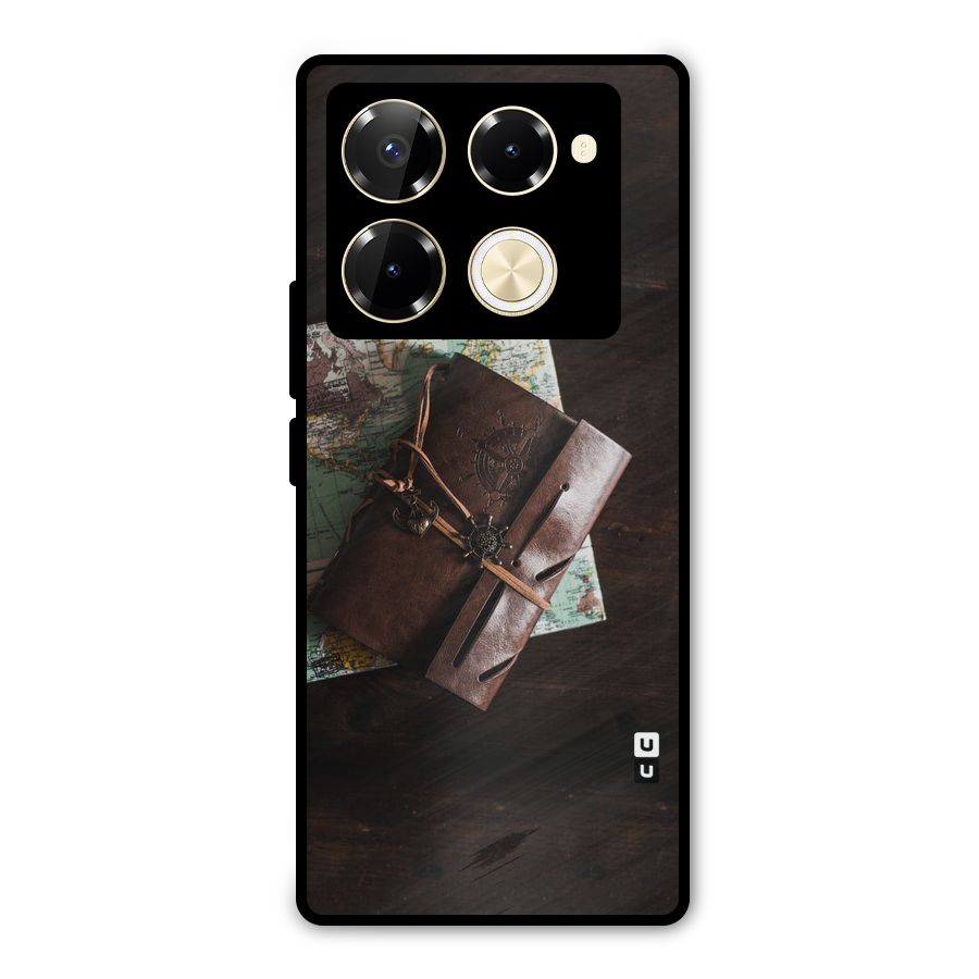 Map Journal Metal Back Case for Infinix Note 40 Pro