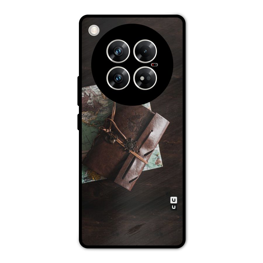Map Journal Metal Back Case for Infinix Zero 40 5G