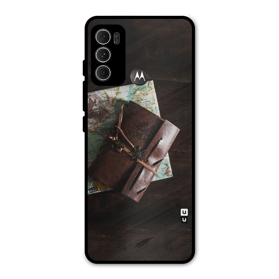 Map Journal Metal Back Case for Moto G60