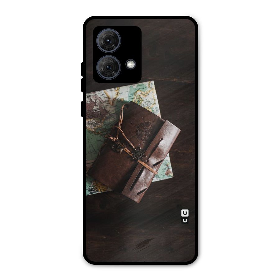 Map Journal Metal Back Case for Moto G84