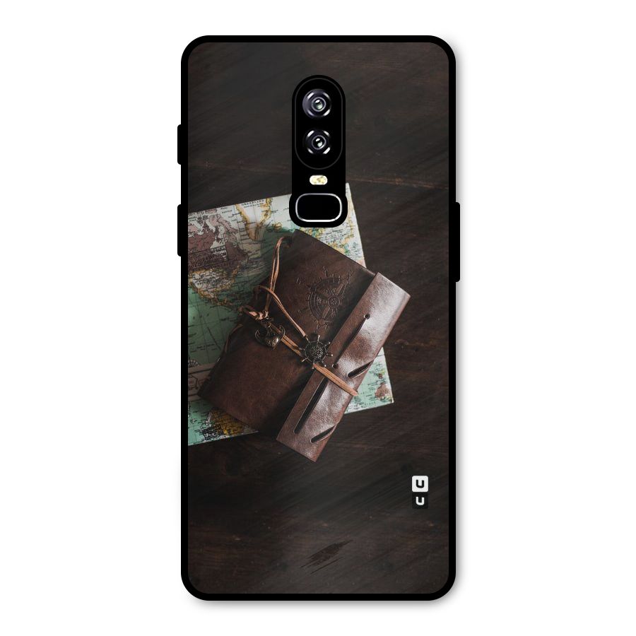 Map Journal Metal Back Case for OnePlus 6