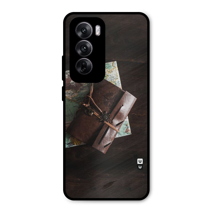 Map Journal Metal Back Case for Oppo Reno12