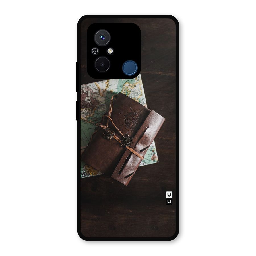 Map Journal Metal Back Case for Poco C55