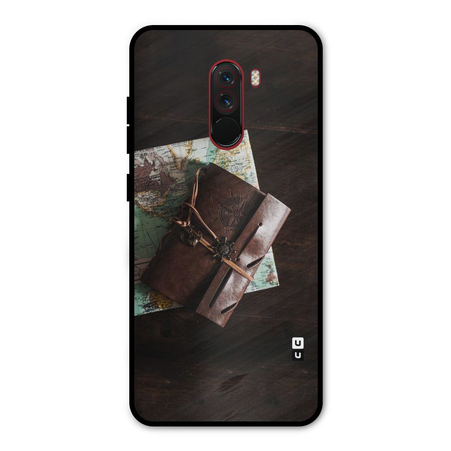 Map Journal Metal Back Case for Poco F1