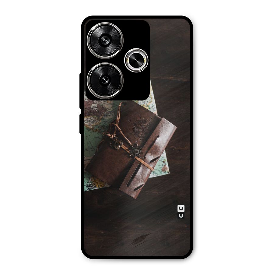 Map Journal Metal Back Case for Poco F6