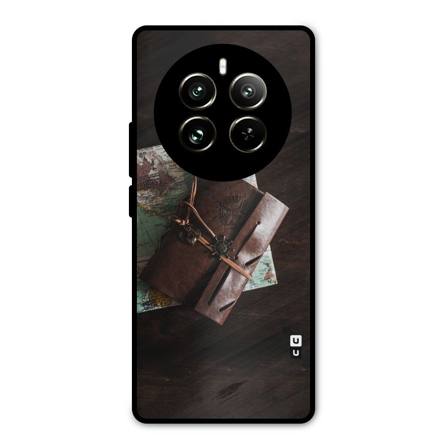 Map Journal Metal Back Case for Realme 12 Pro