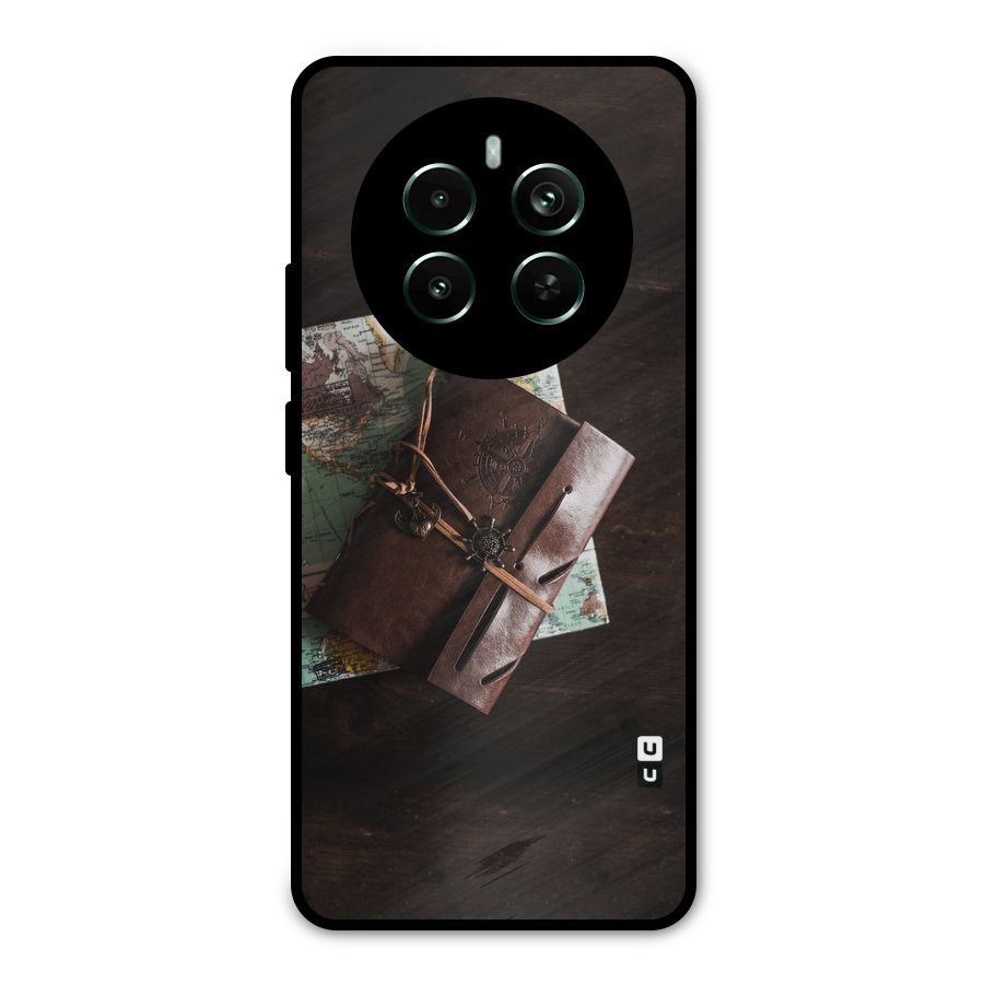 Map Journal Metal Back Case for Realme 12 Pro Plus