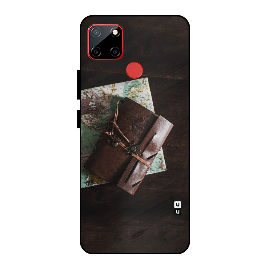 Map Journal Metal Back Case for Realme C12