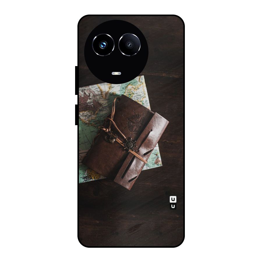 Map Journal Metal Back Case for Realme Narzo 60X