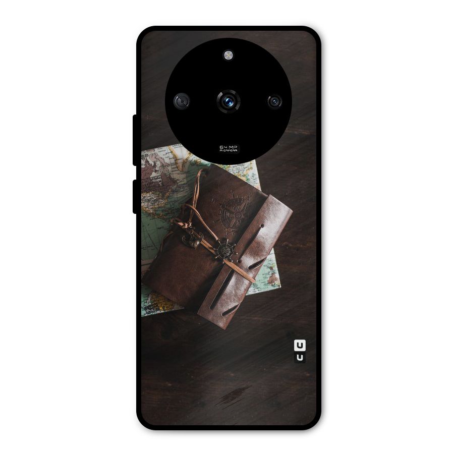 Map Journal Metal Back Case for Realme Narzo 60 5G