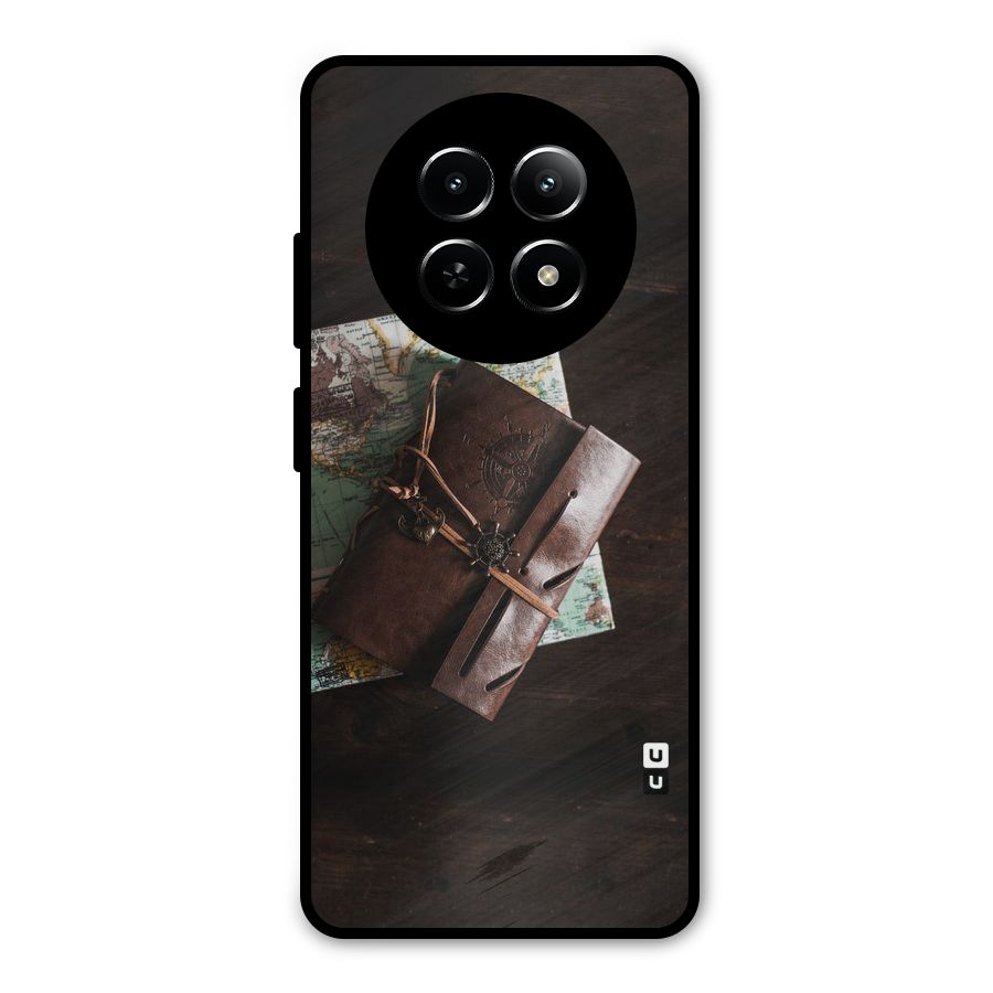 Map Journal Metal Back Case for Realme Narzo 70x 5G
