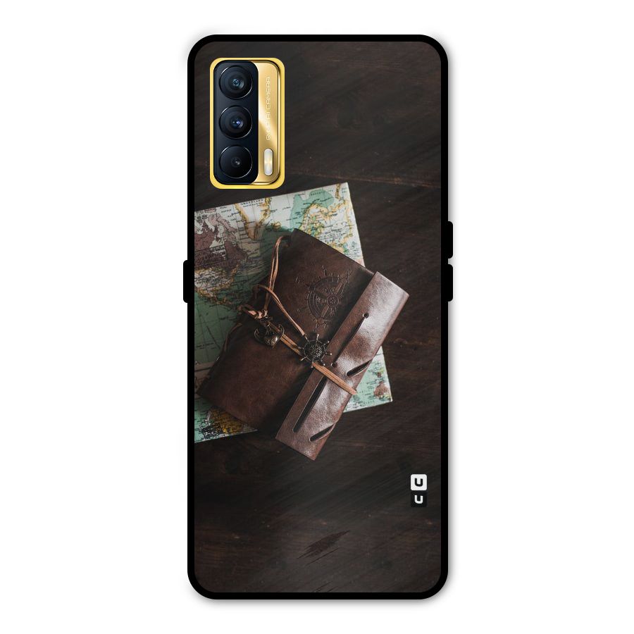 Map Journal Metal Back Case for Realme X7