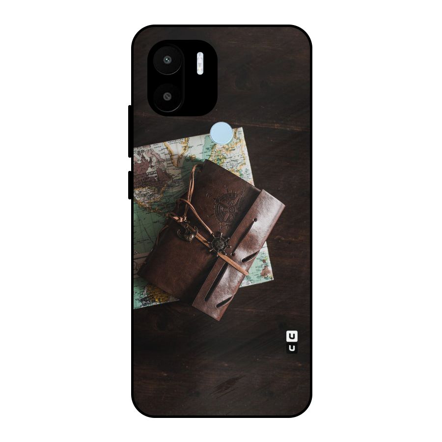 Map Journal Metal Back Case for Redmi A2+
