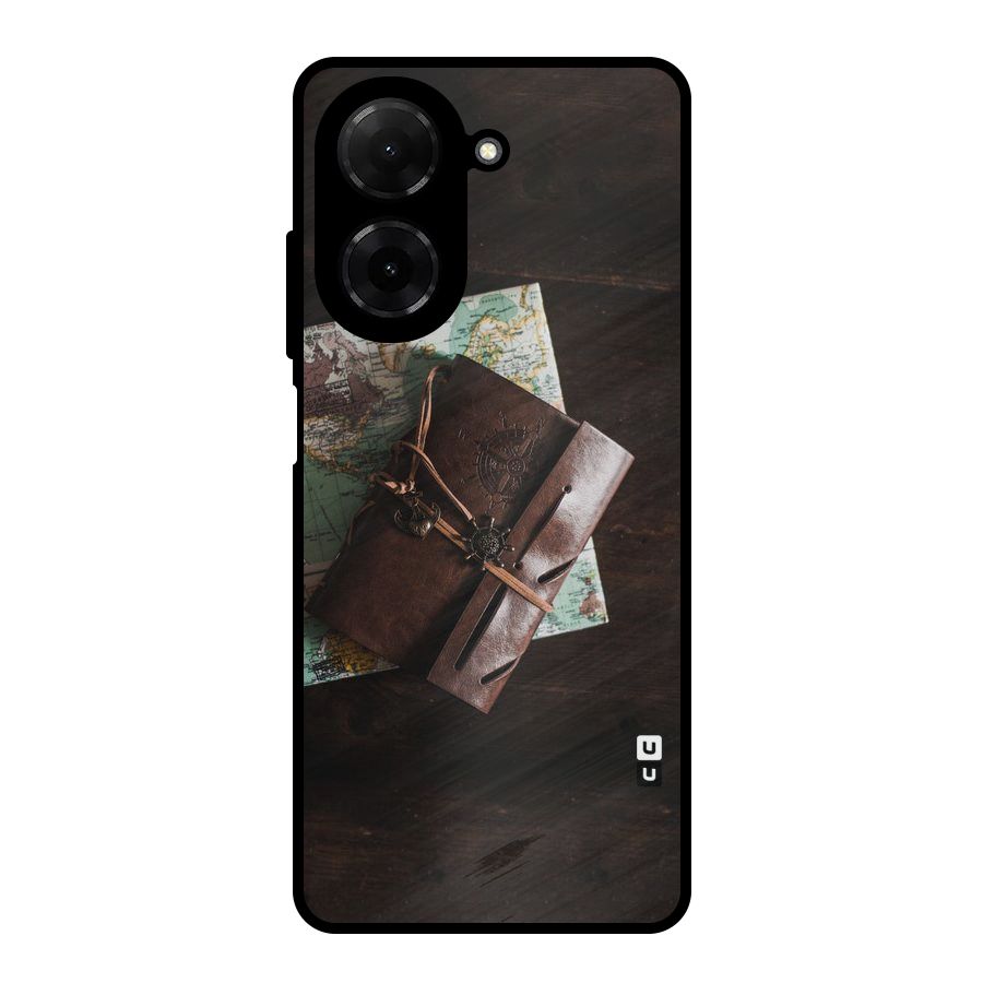Map Journal Metal Back Case for Redmi A5 4G