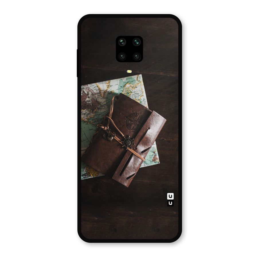 Map Journal Metal Back Case for Redmi Note 10 Lite