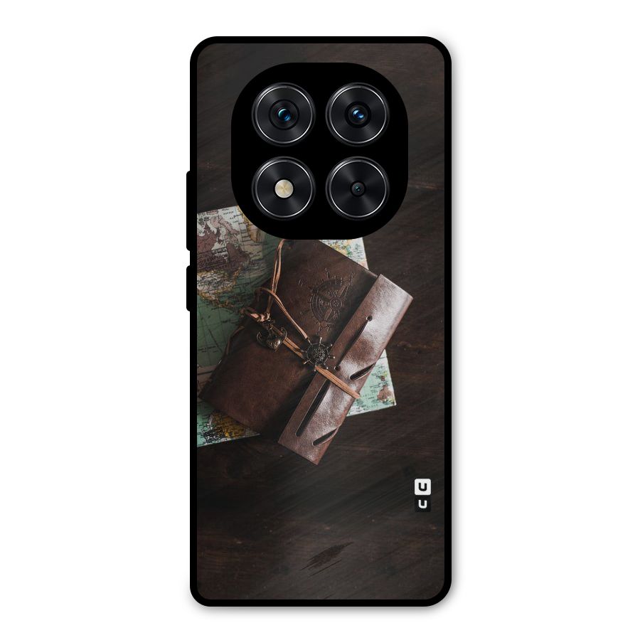 Map Journal Metal Back Case for Redmi Note 14 Pro 5G