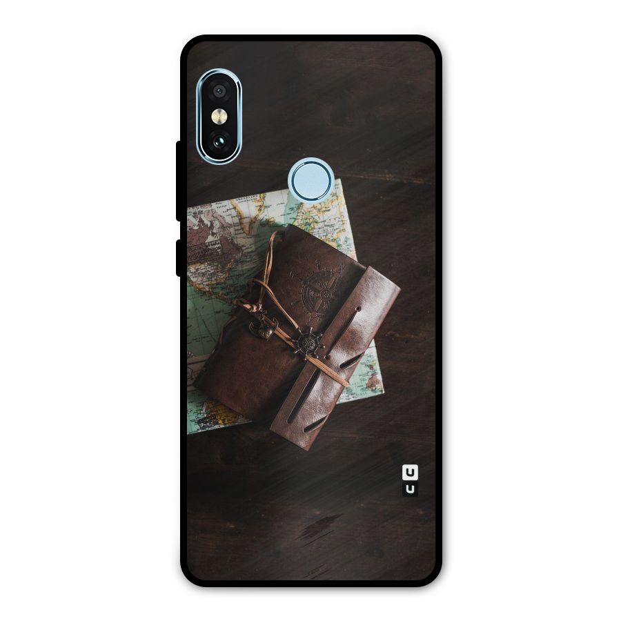 Map Journal Metal Back Case for Redmi Note 5 Pro