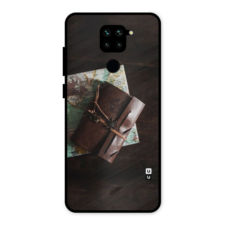 Map Journal Metal Back Case for Redmi Note 9