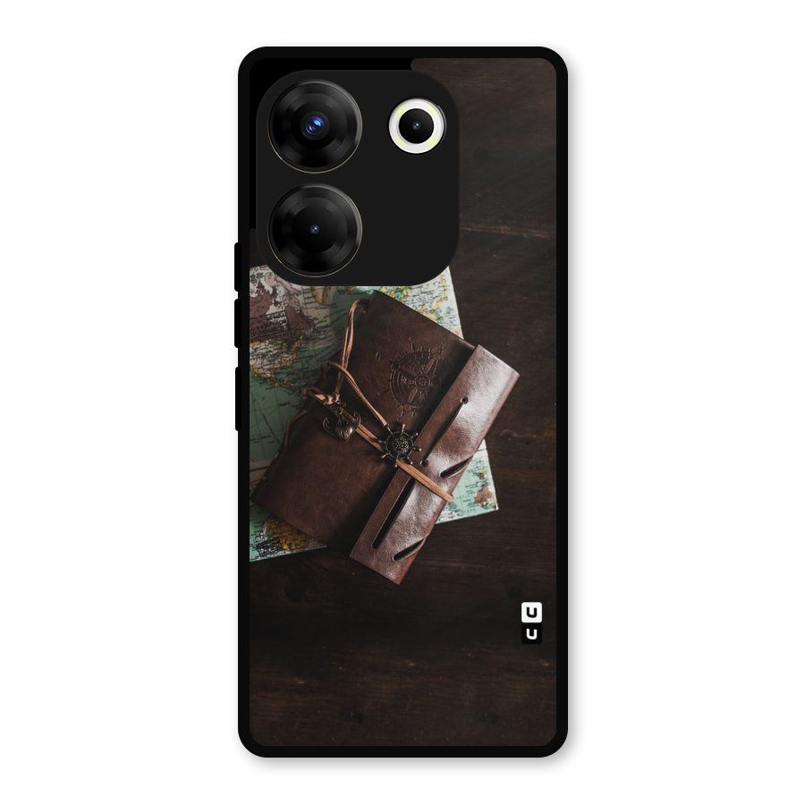 Map Journal Metal Back Case for Tecno Camon 20