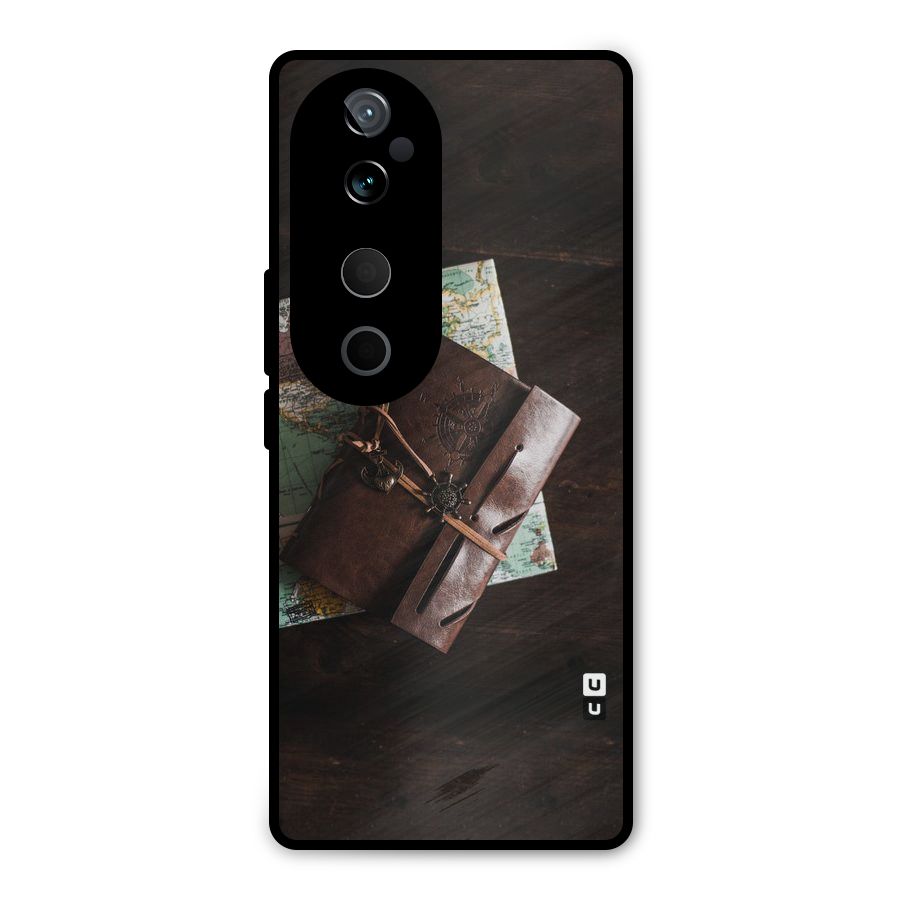 Map Journal Metal Back Case for Vivo T3 Ultra