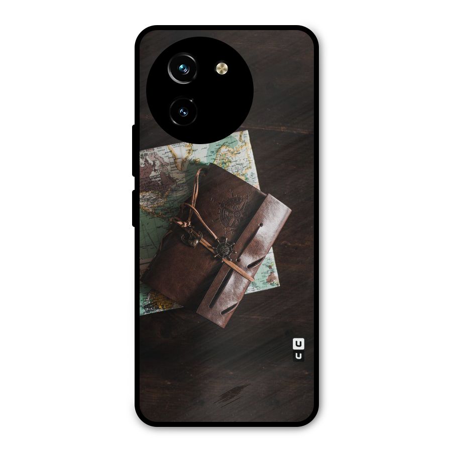 Map Journal Metal Back Case for Vivo T3x