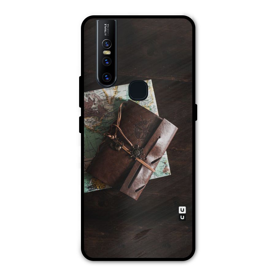 Map Journal Metal Back Case for Vivo V15