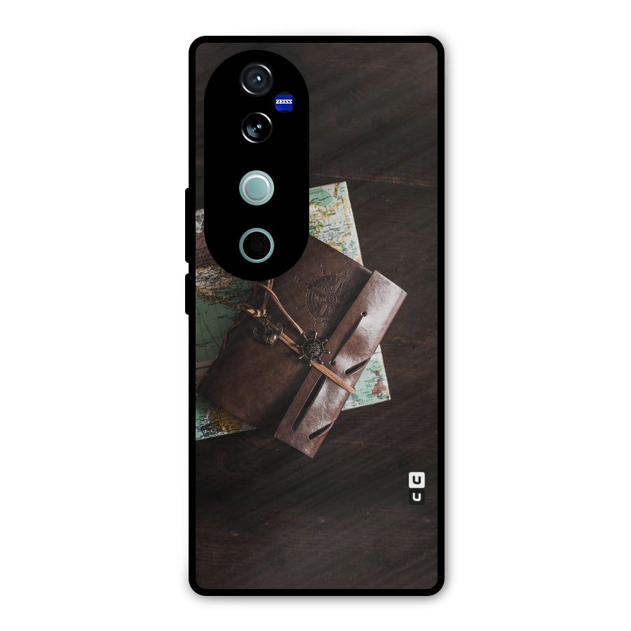 Map Journal Metal Back Case for Vivo V40