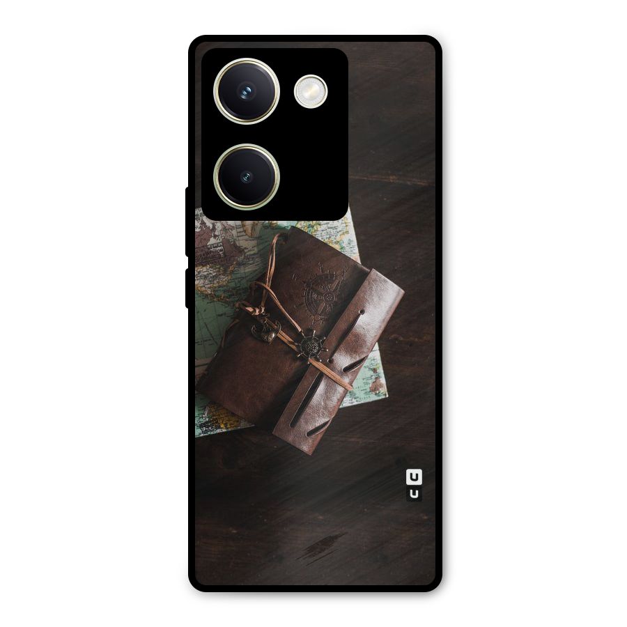 Map Journal Metal Back Case for Vivo Y200 Pro