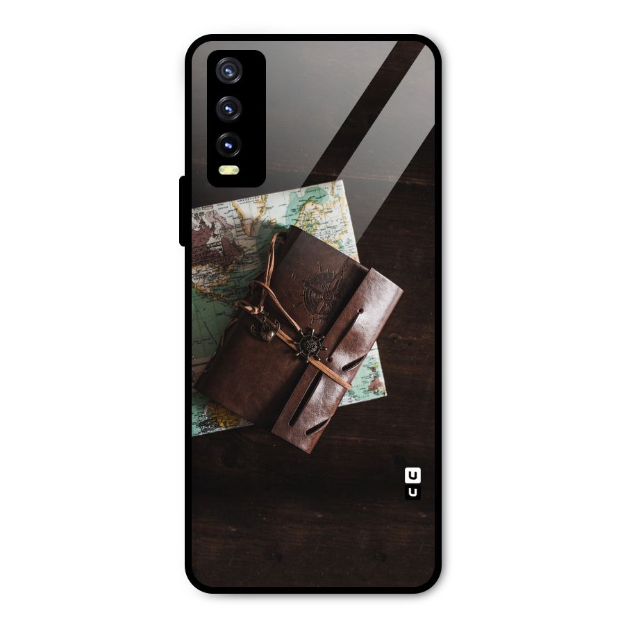 Map Journal Metal Back Case for Vivo Y20g