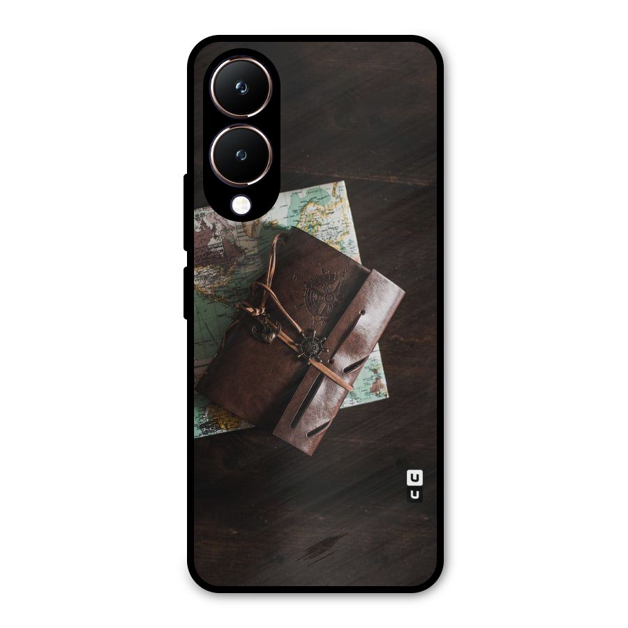 Map Journal Metal Back Case for Vivo Y28