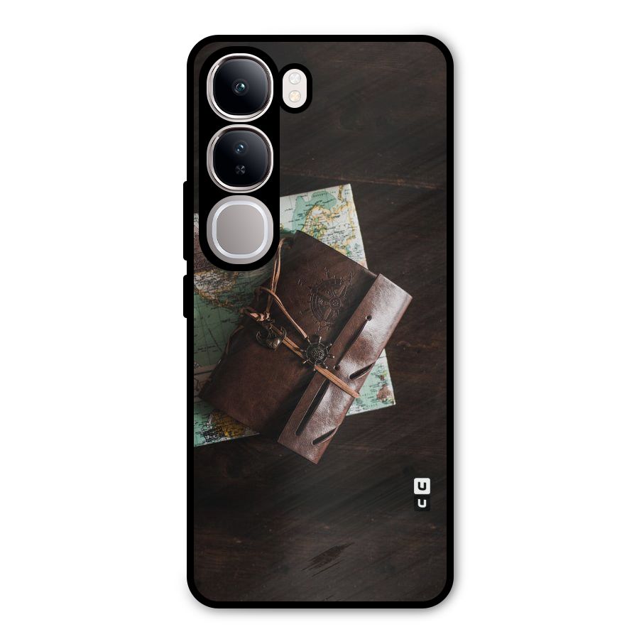 Map Journal Metal Back Case for Vivo Y300