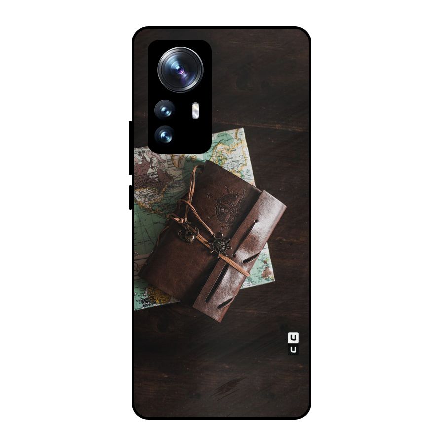 Map Journal Metal Back Case for Xiaomi 12 Pro