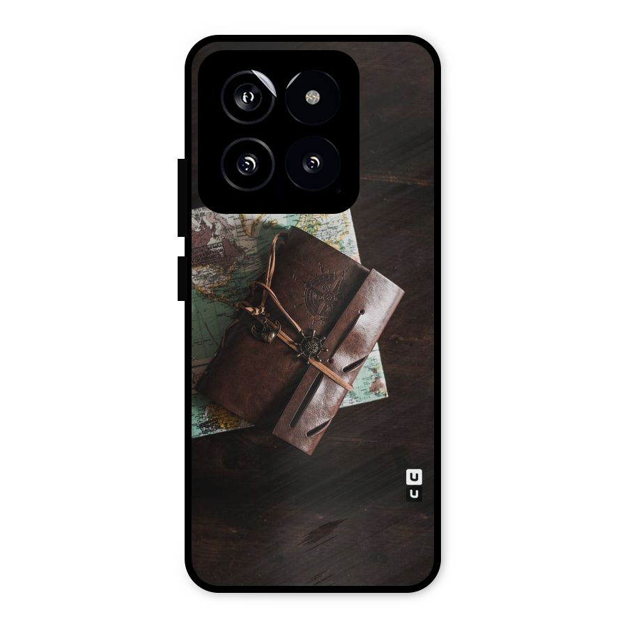 Map Journal Metal Back Case for Xiaomi 14
