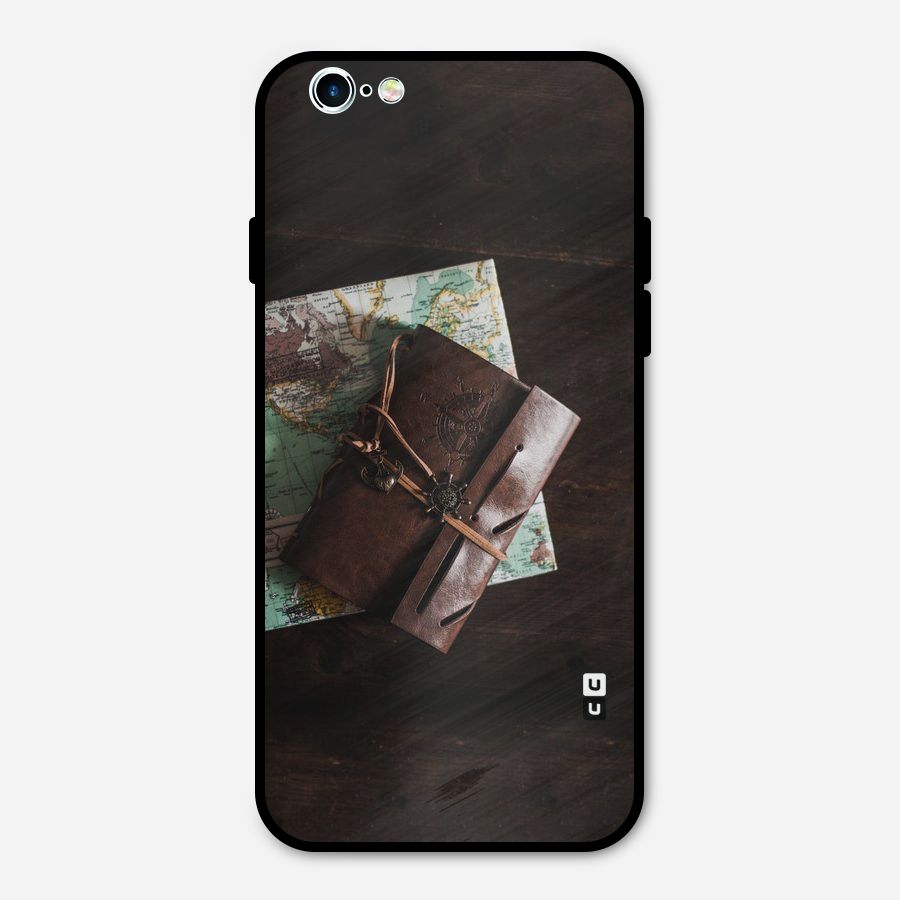 Map Journal Metal Back Case for iPhone 6 6s