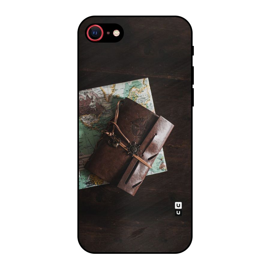 Map Journal Metal Back Case for iPhone 7