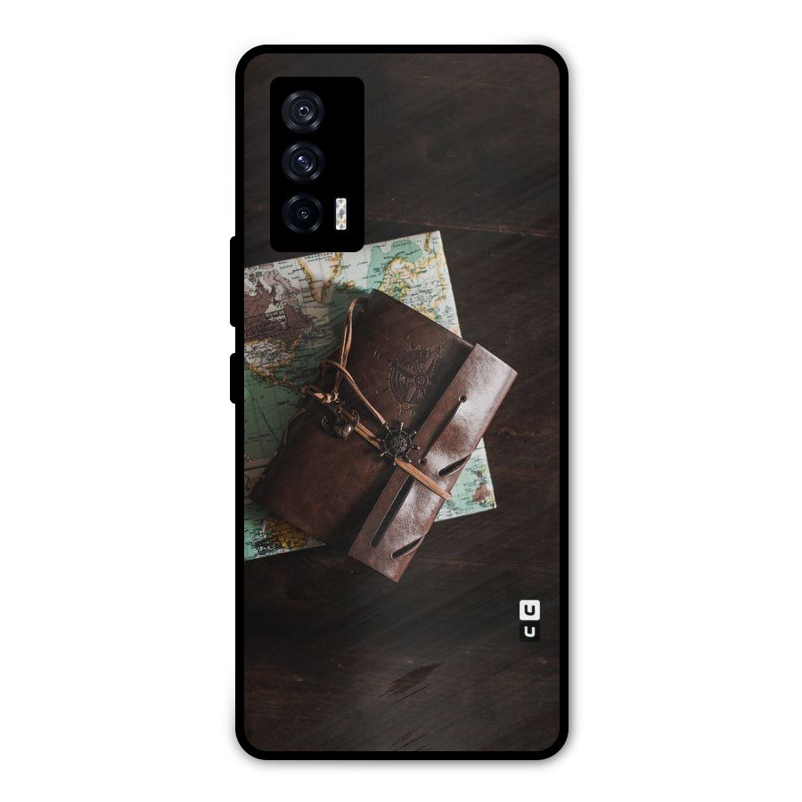 Map Journal Metal Back Case for iQOO 7 5G