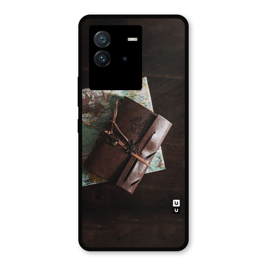 Map Journal Metal Back Case for iQOO Neo 6 5G