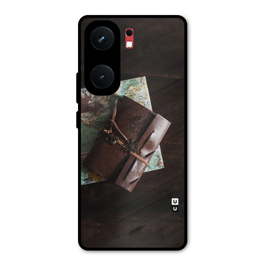 Map Journal Metal Back Case for iQOO Neo 9 Pro