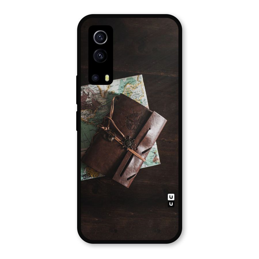 Map Journal Metal Back Case for iQOO Z3
