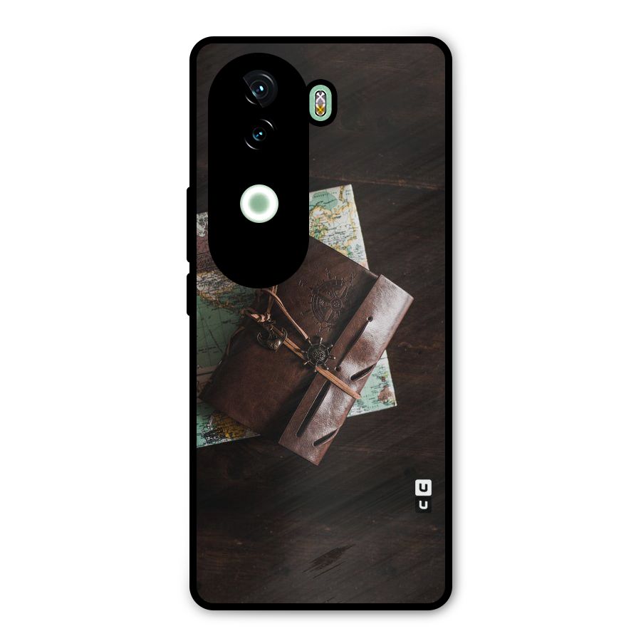 Map Journal Metal Back Case for iQOO Z9s