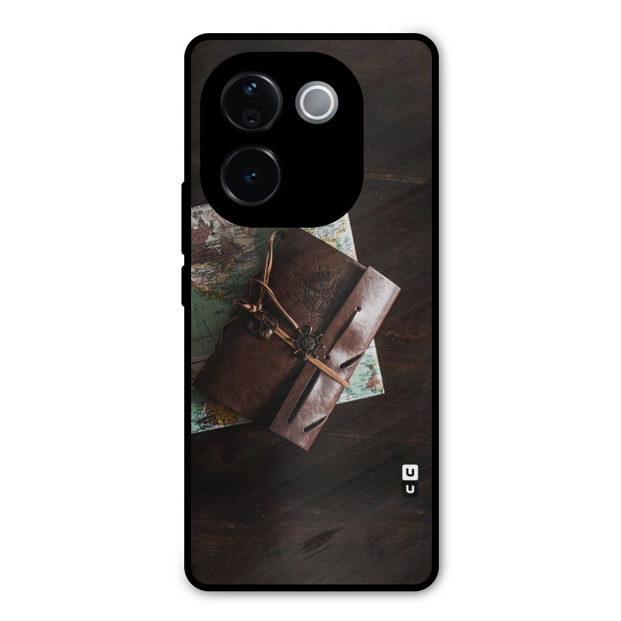 Map Journal Metal Back Case for iQOO Z9s Pro