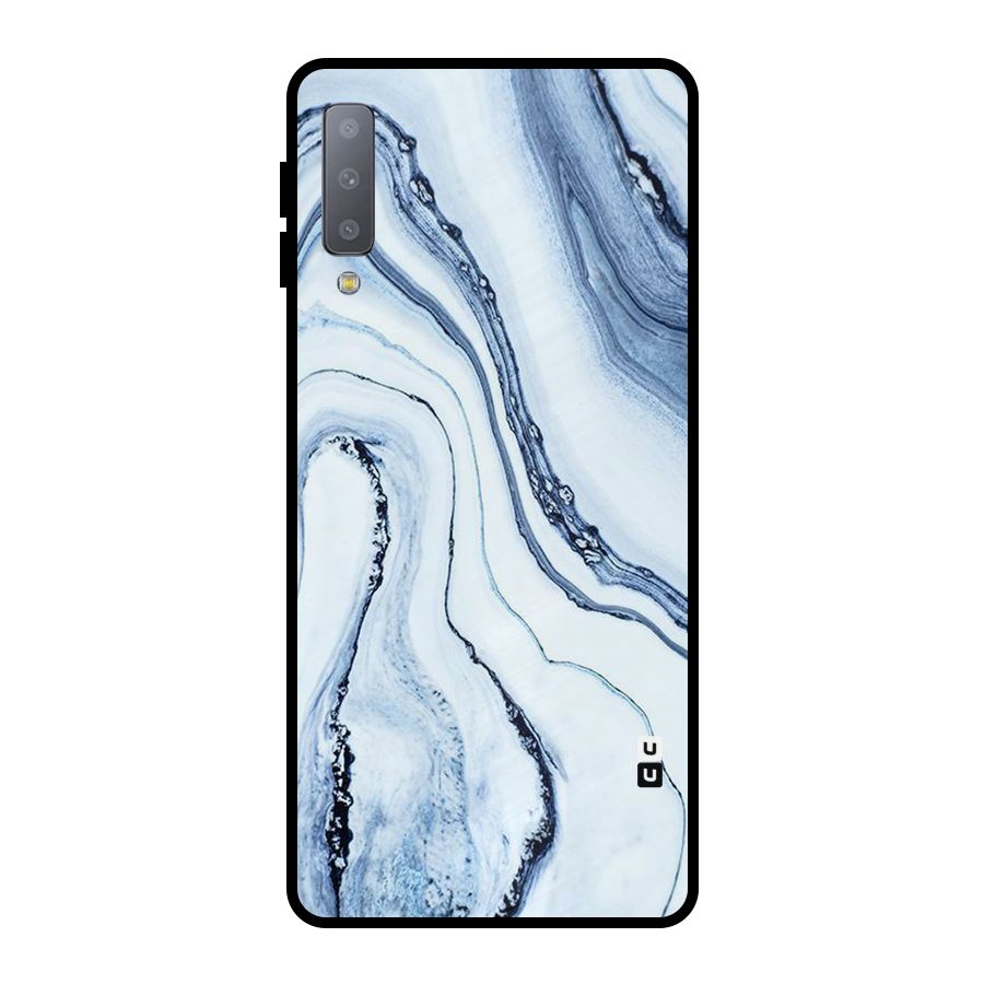 Marble Awesome Metal Back Case for Galaxy A7 (2018)