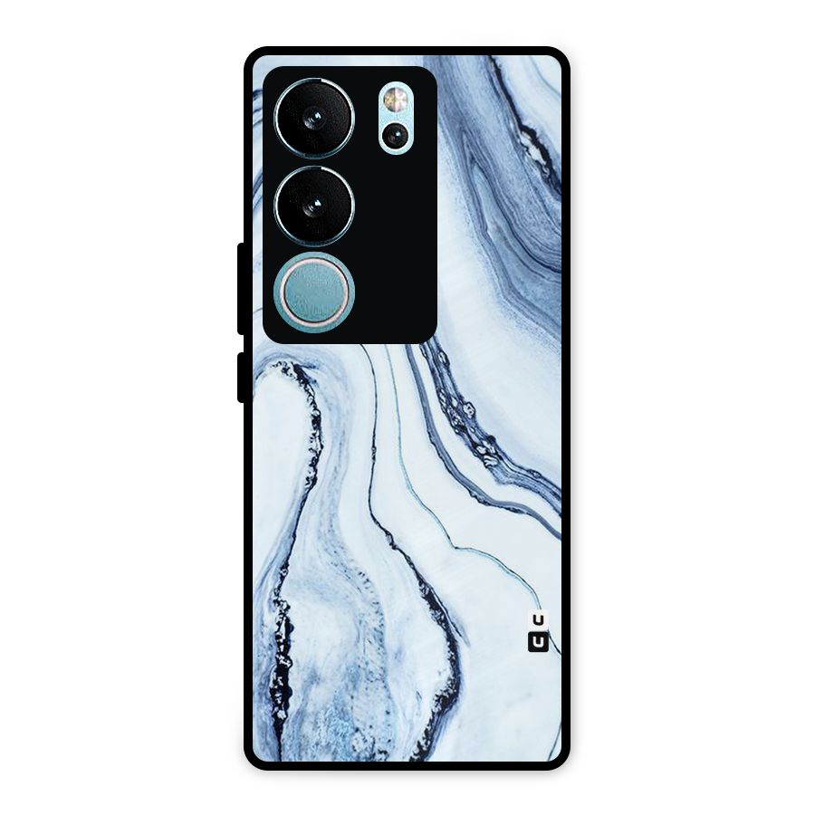Marble Awesome Metal Back Case for Vivo V29 Pro