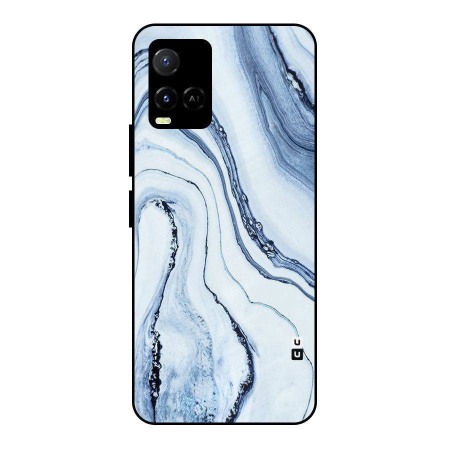 Marble Awesome Metal Back Case for Vivo Y21A