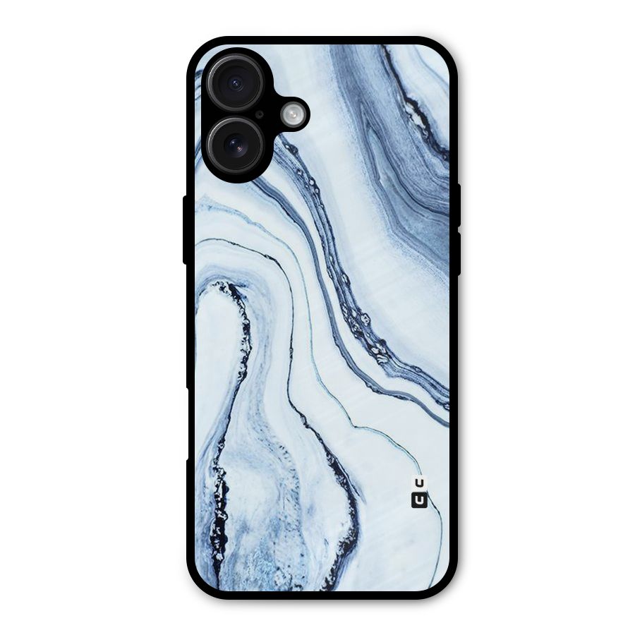 Marble Awesome Metal Back Case for iPhone 16 Plus
