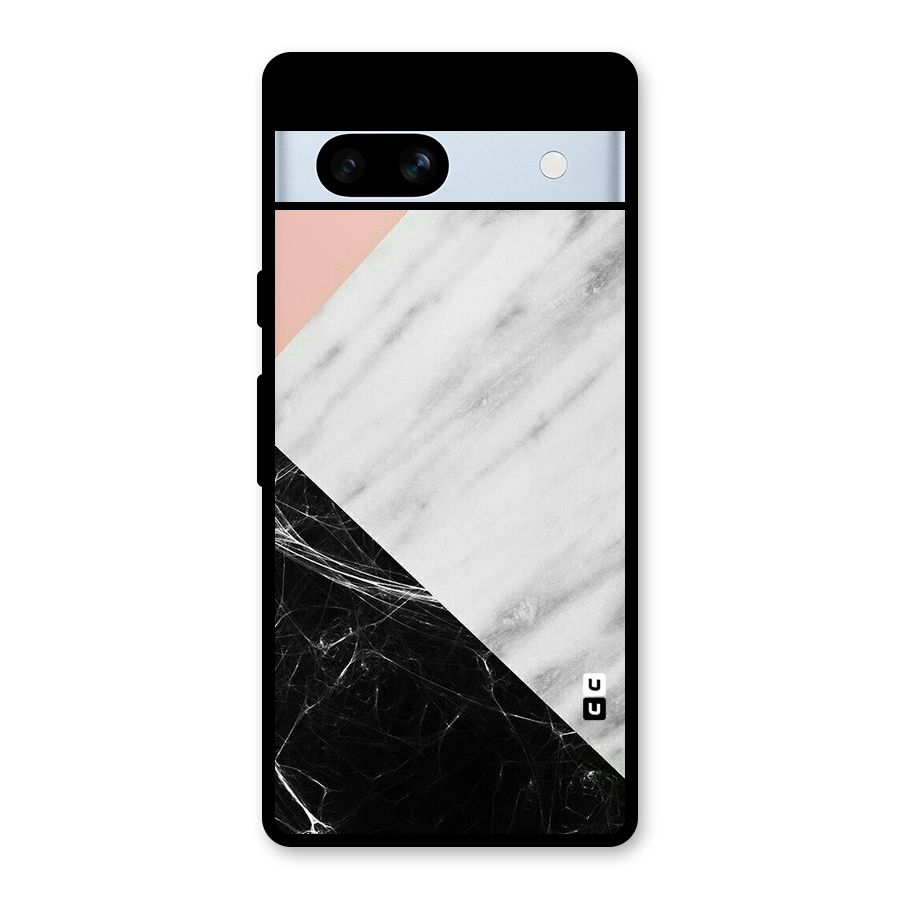 Marble Cuts Glass Back Case for Google Pixel 7a