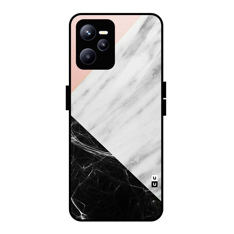 Marble Cuts Glass Back Case for Realme C35