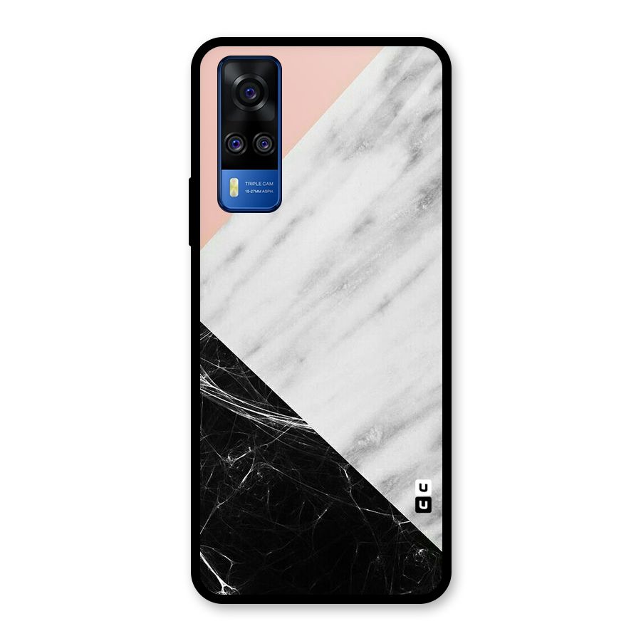 Marble Cuts Glass Back Case for Vivo Y31