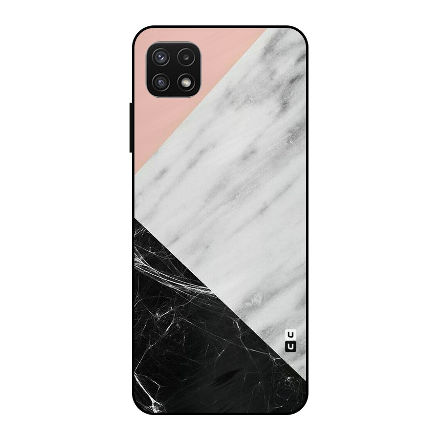 Marble Cuts Metal Back Case for Galaxy A22 5G